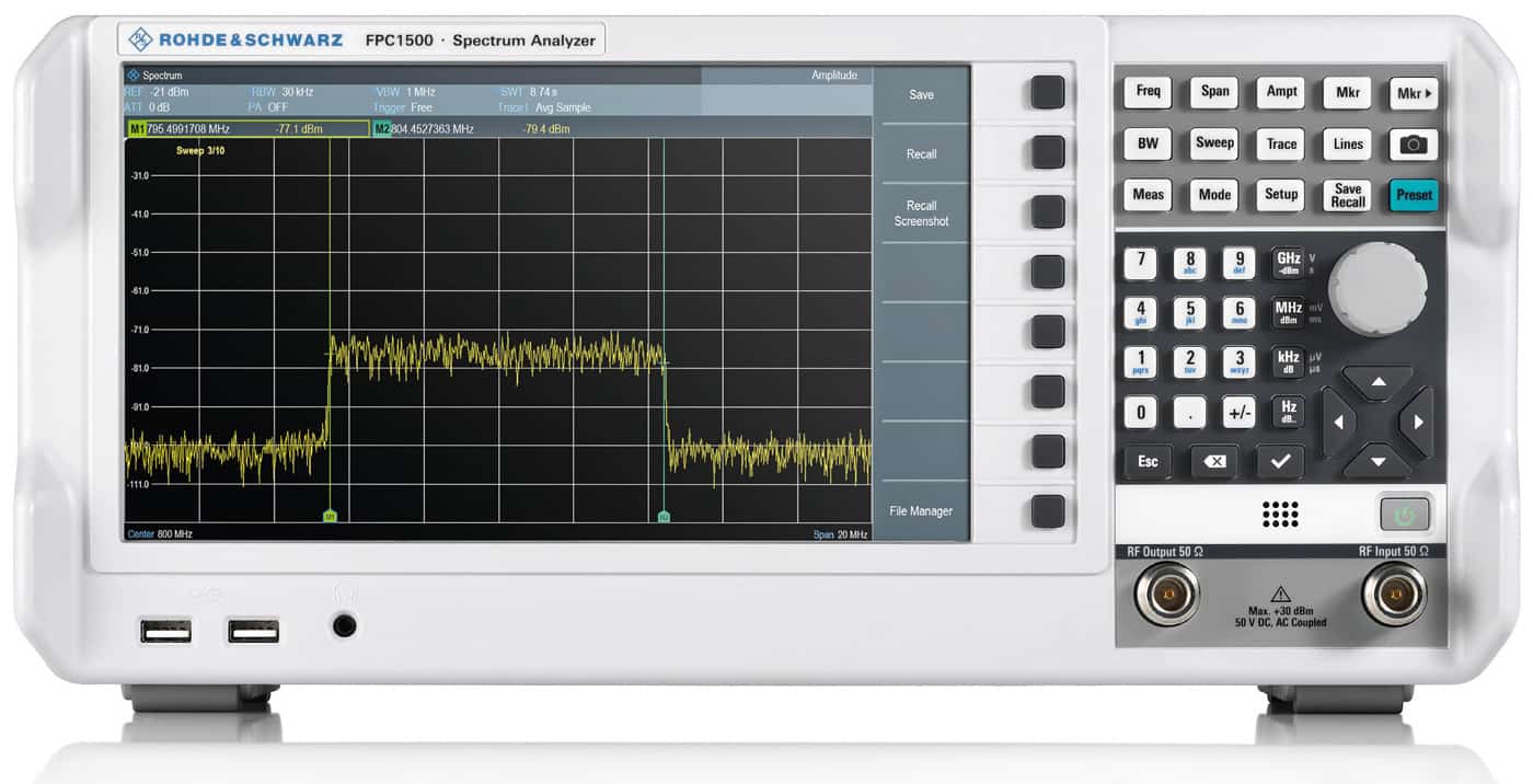 Rohde&Schwarz FPC-COM2 Package Spektrumanalysator mit Trackinggenerator, VSWR