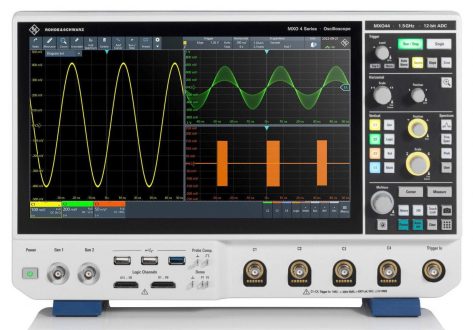 Rohde & Schwarz MXO4 Oszilloskop frontview - Allice Mestechnik
